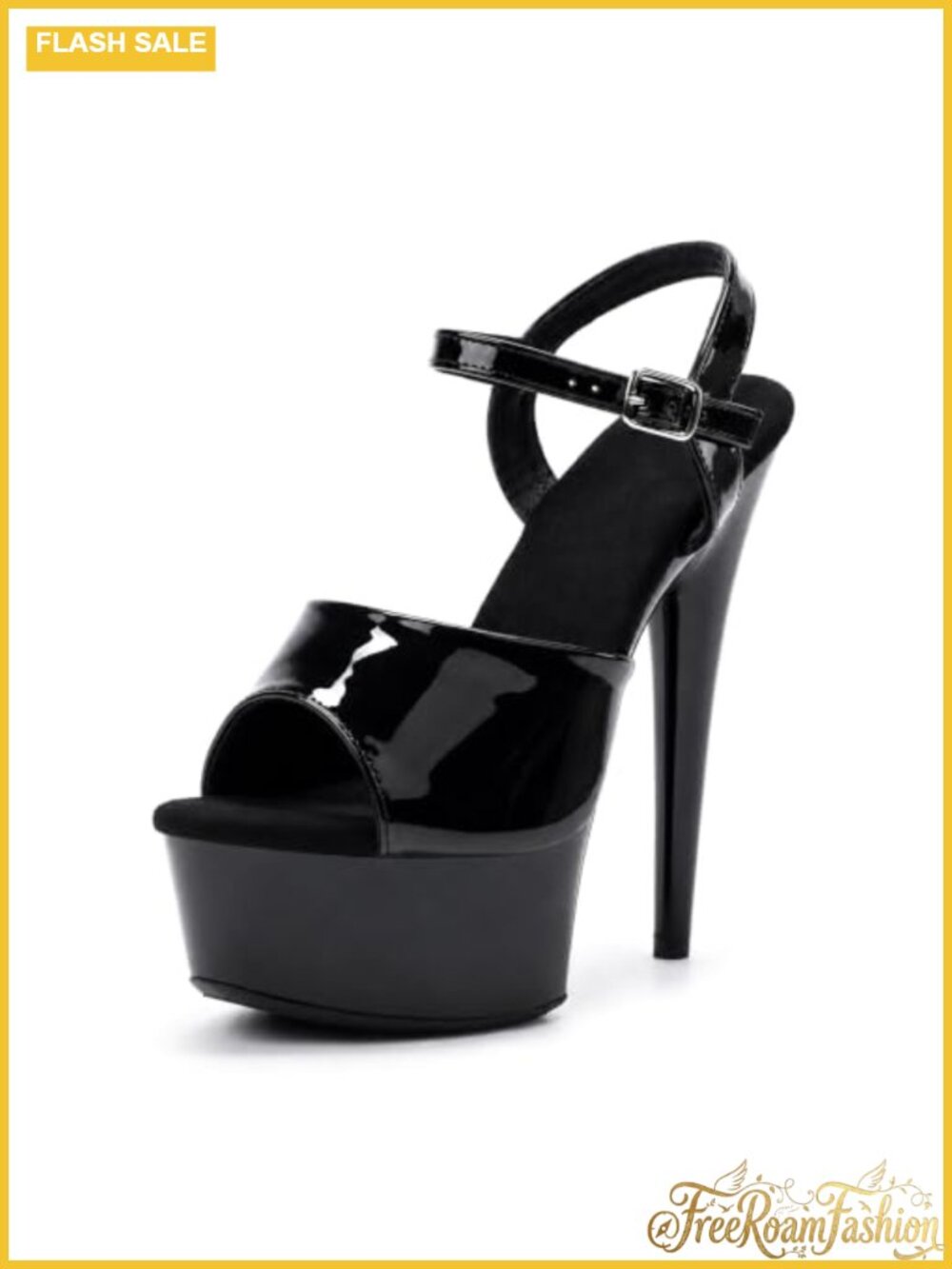 Clear Platform Sandal Heels With Ankle-Strap Stiletto Exotic Dancer Shoes